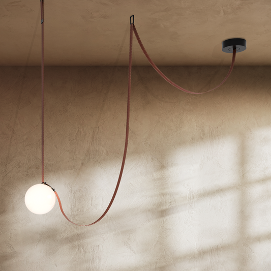 Leo Leather Glass Chandelier