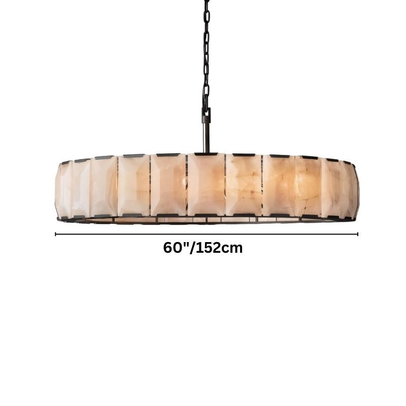 Chace Round Alabaster Chandelier