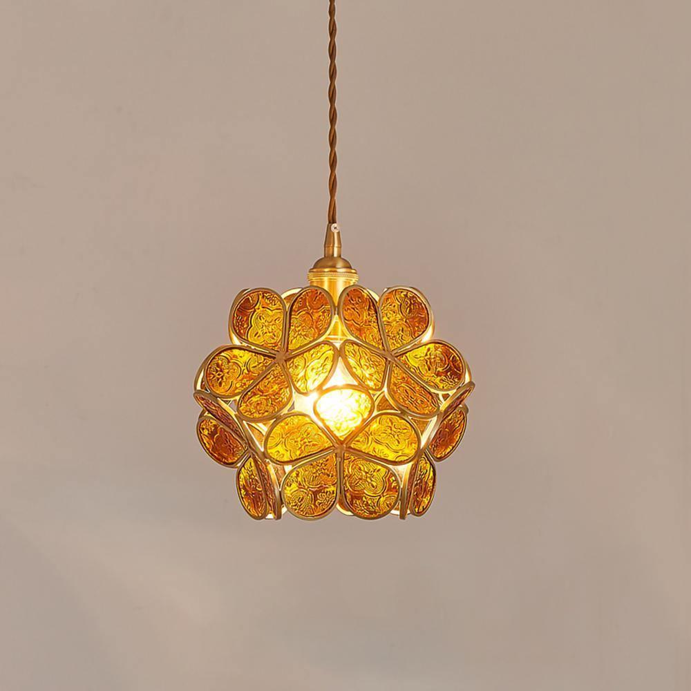 Kayla Glass Petal Pendant Light