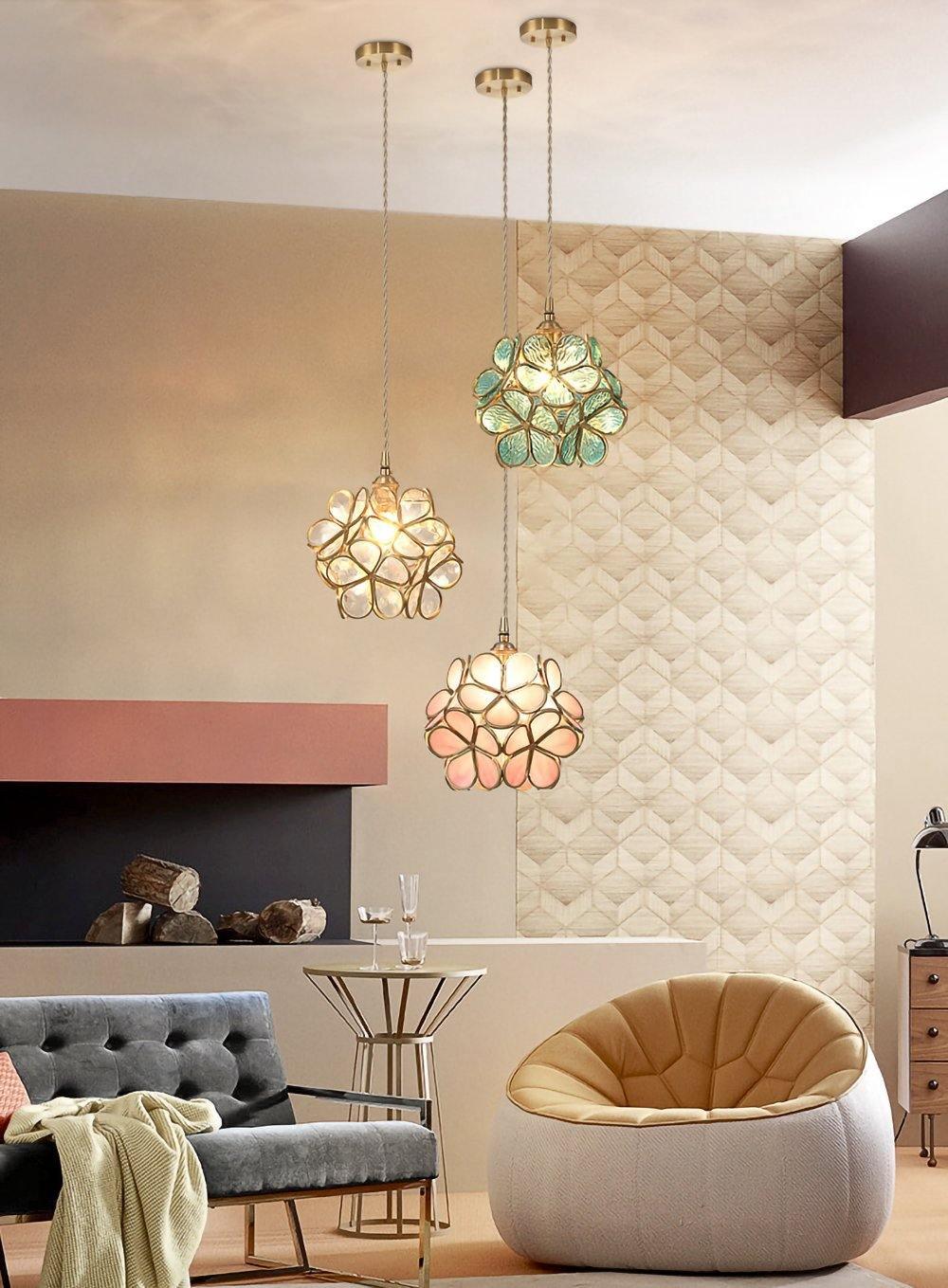 Kayla Glass Petal Pendant Light