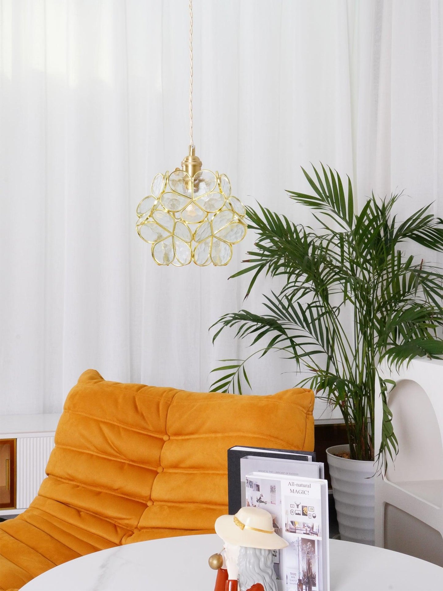 Kayla Glass Petal Pendant Light