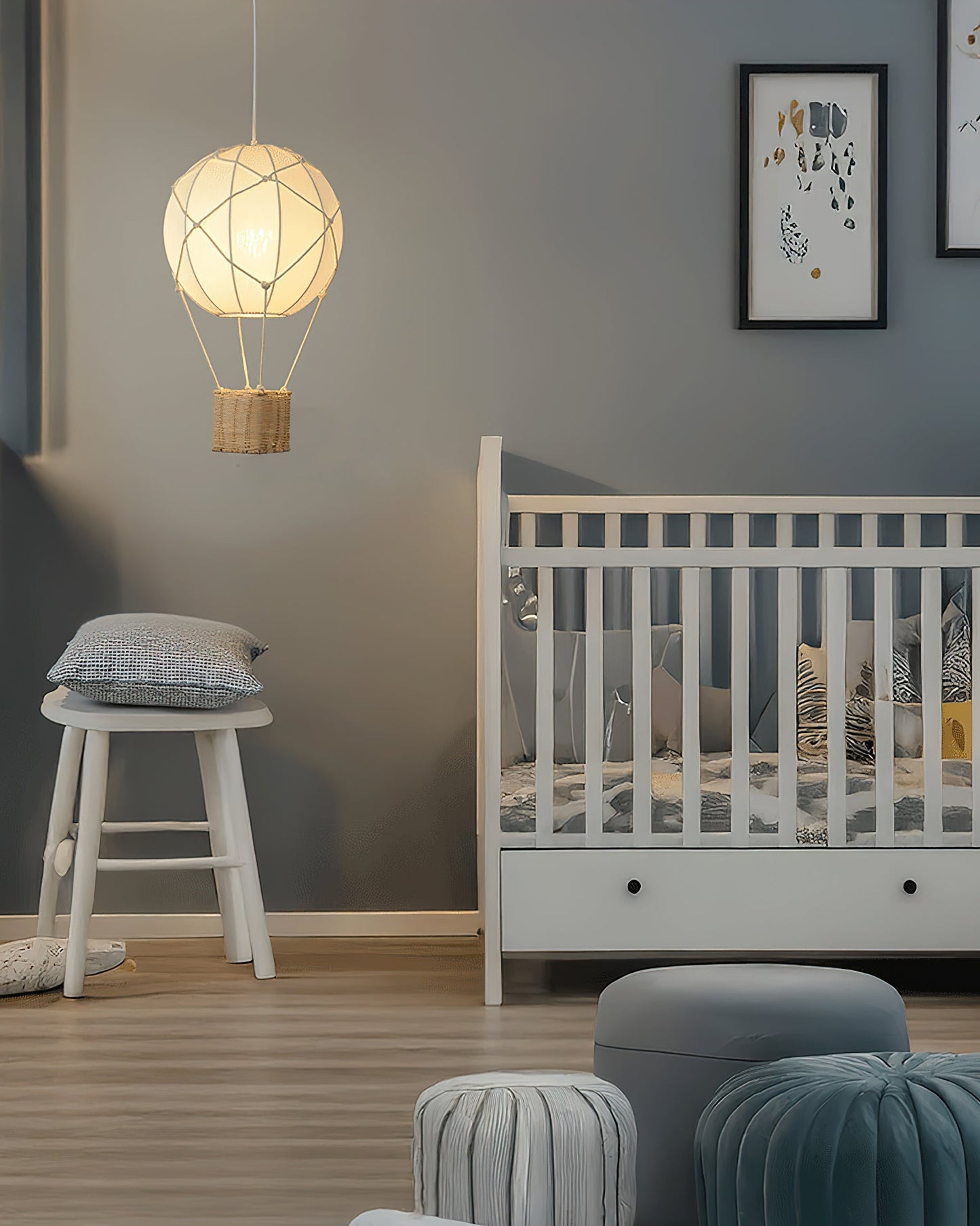 Hot Air Balloon Fabric Pendant Light