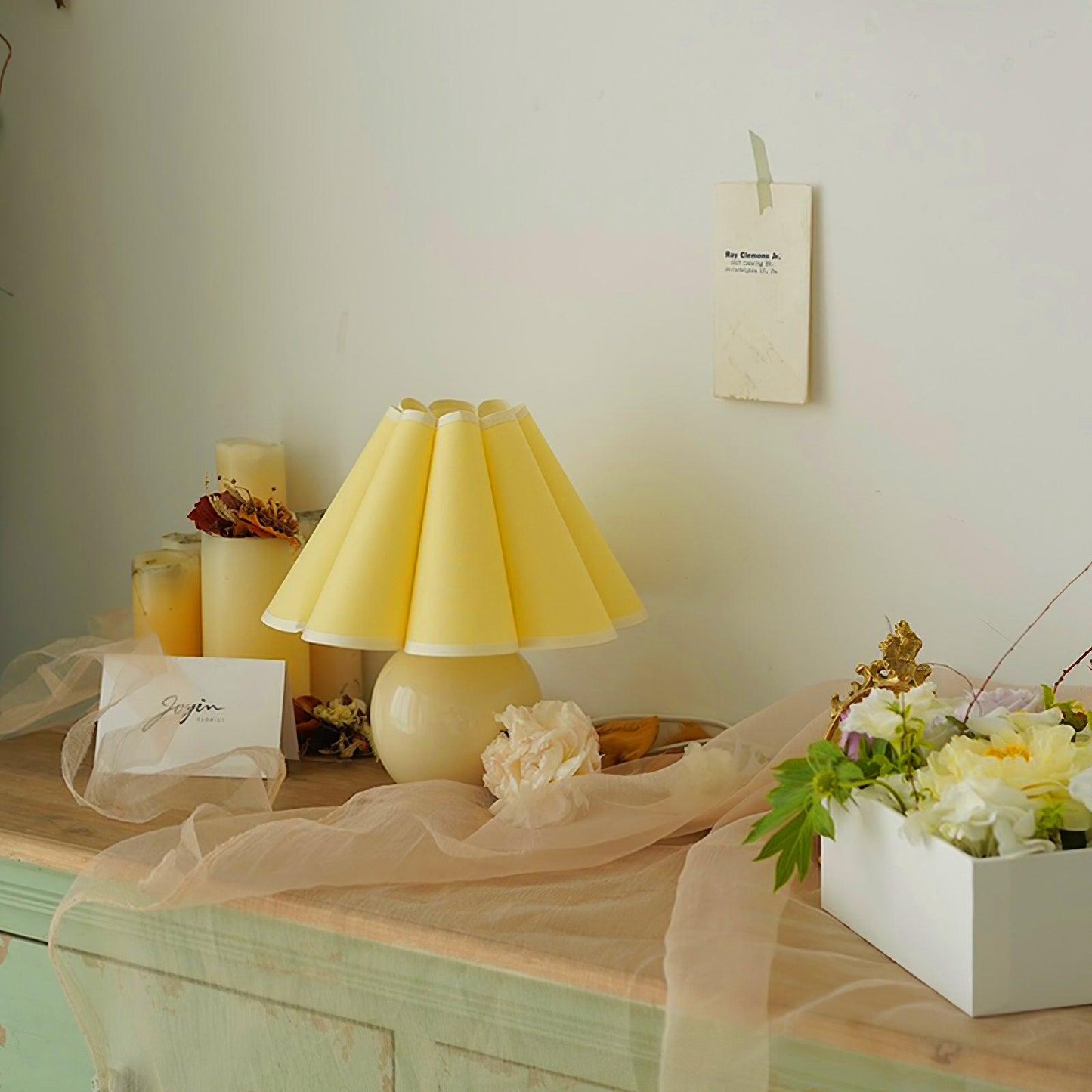 Ellie Pleat Table Lamp