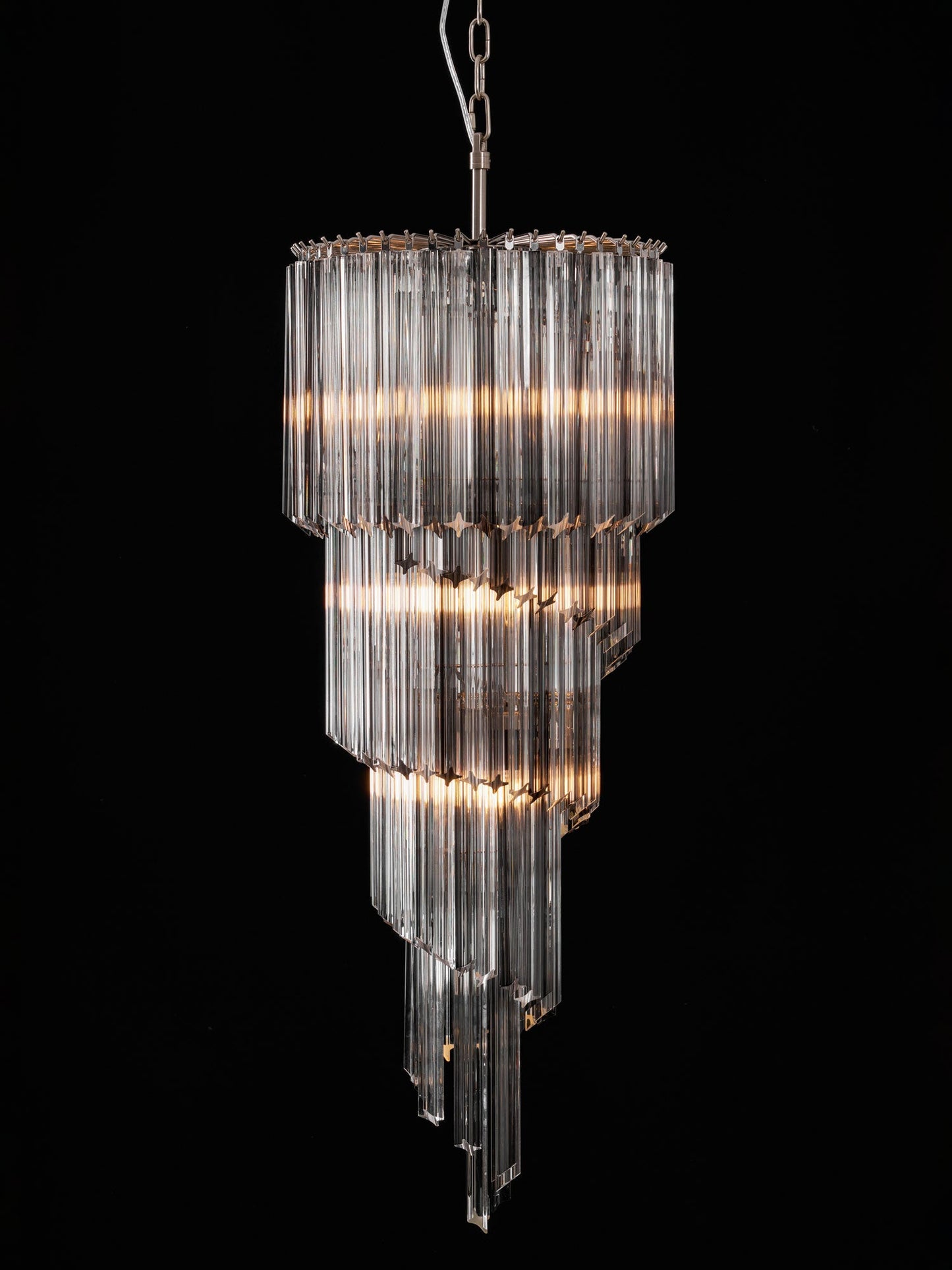 Lucente Noir Spiral Chandelier
