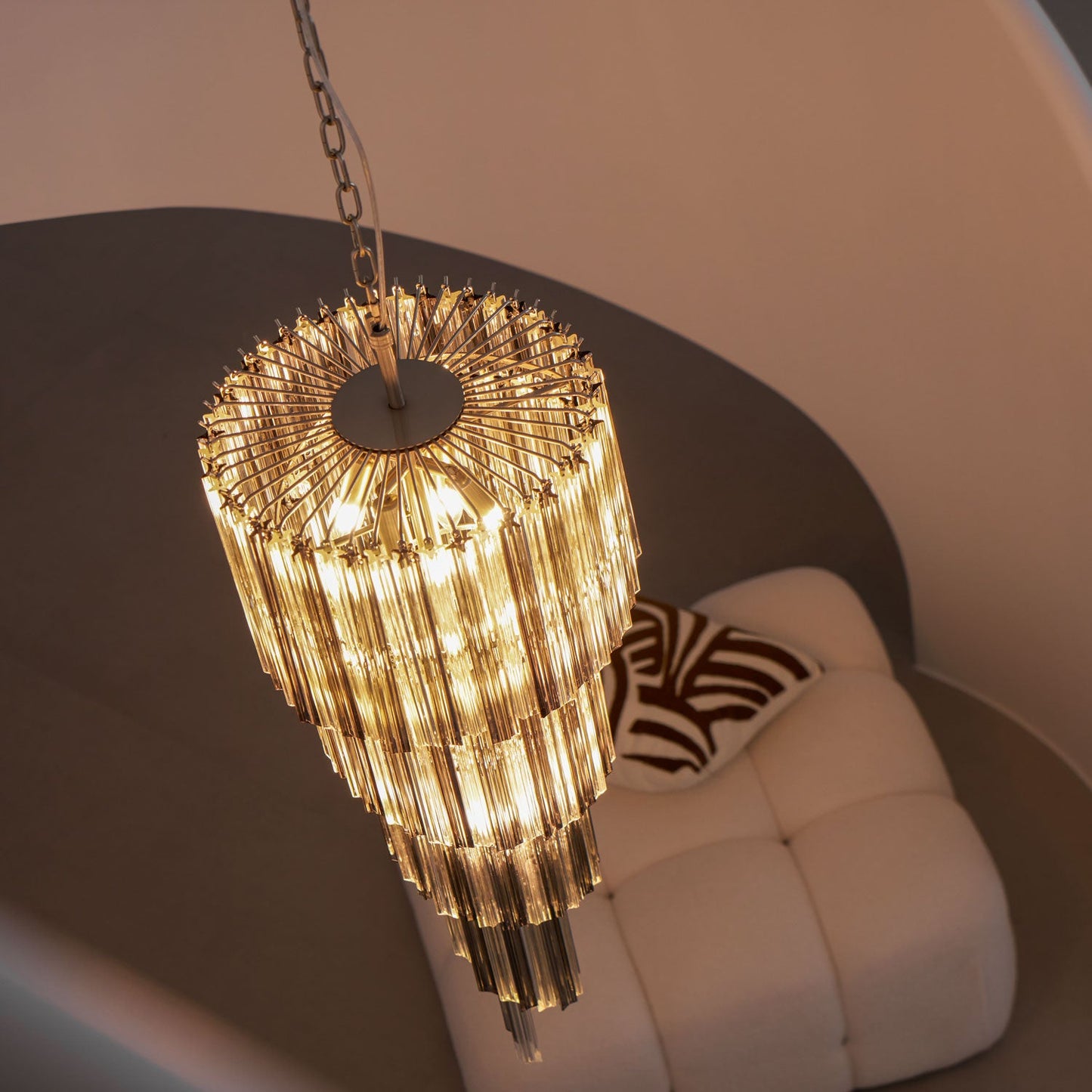 Lucente Noir Spiral Chandelier