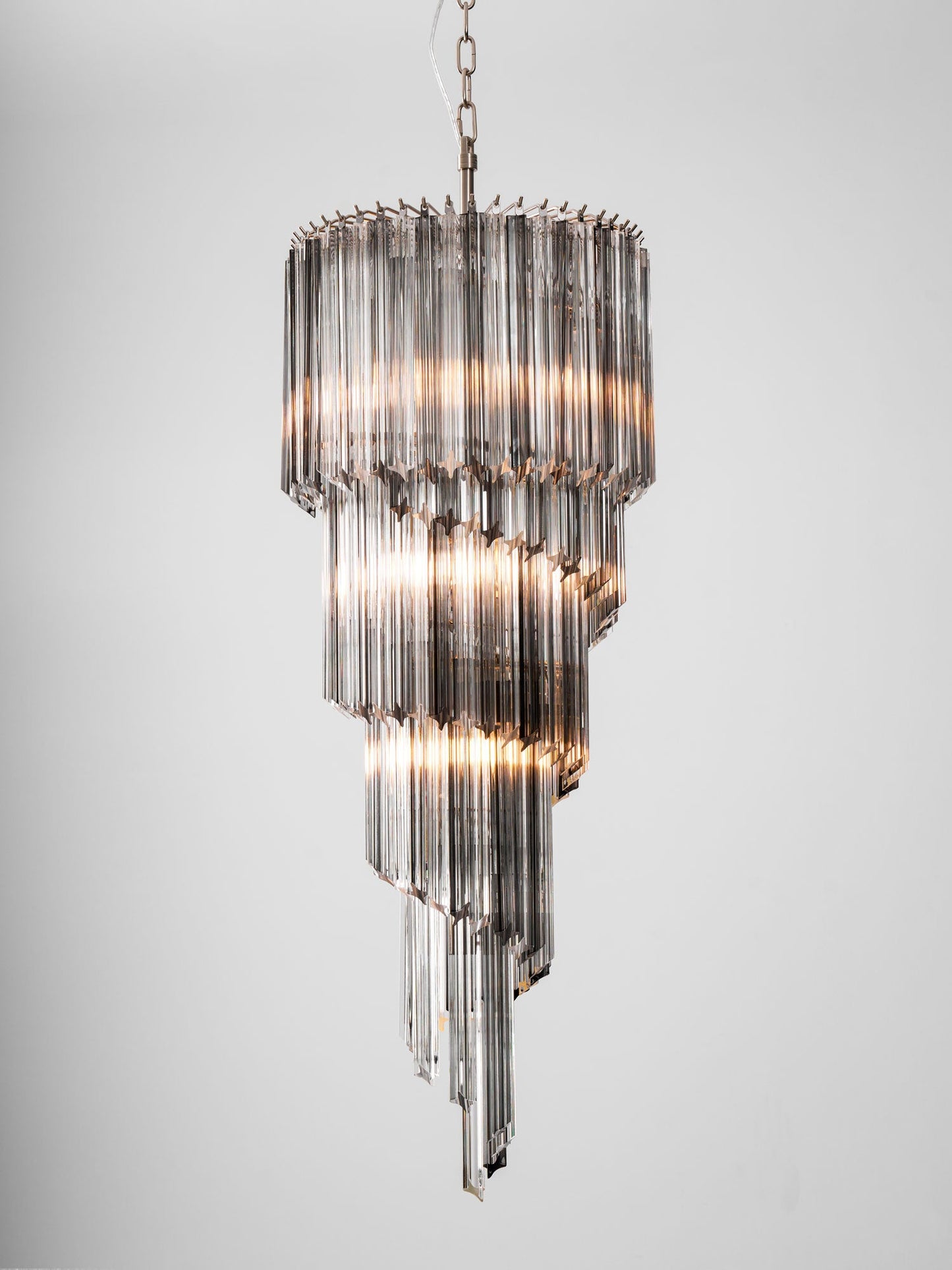 Lucente Noir Spiral Chandelier