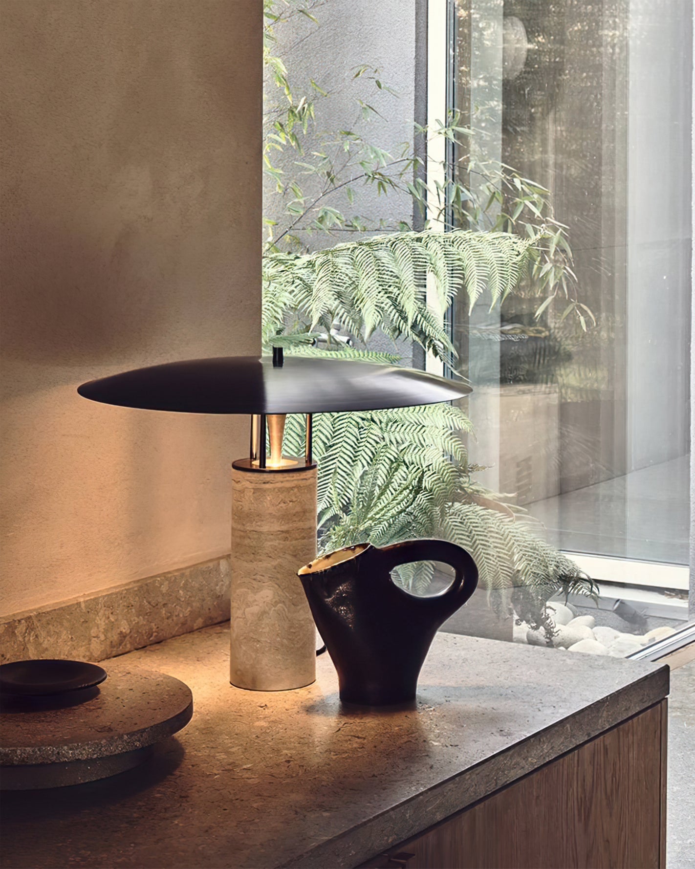 Noeli Travertine Table Lamp