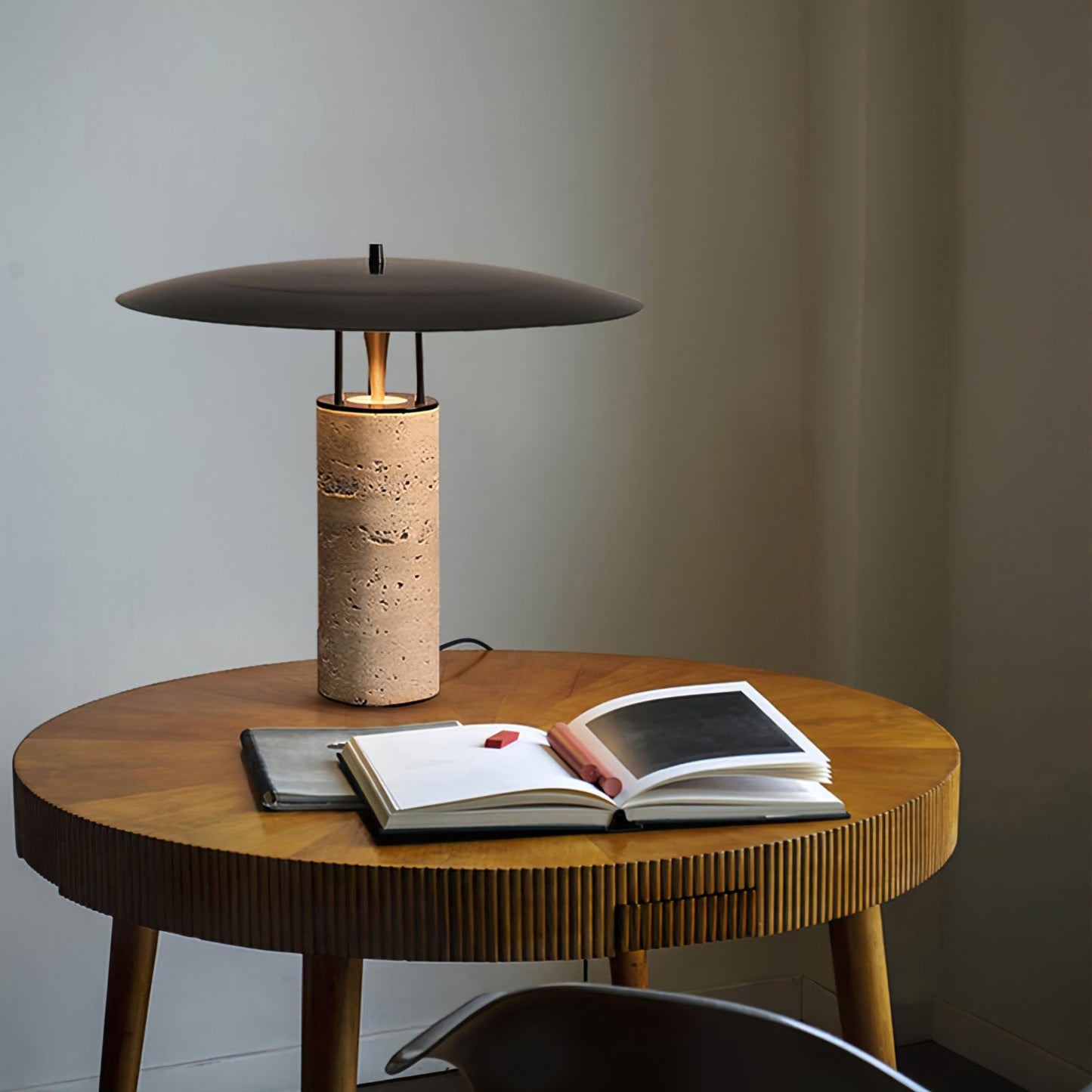 Noeli Travertine Table Lamp