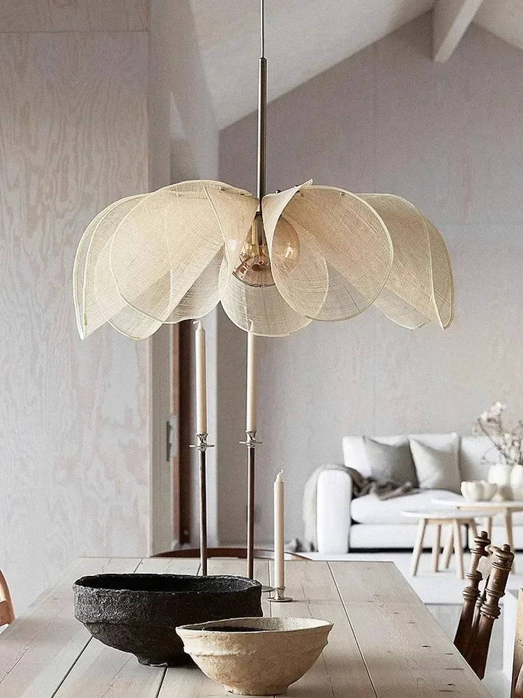 Kasey Fabric Flower Pendant Light