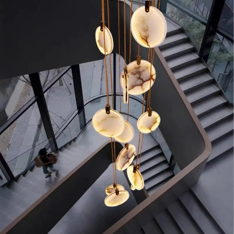 Leia Marble Crystal LED Chandelier