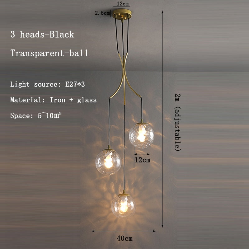 Elliot Staircase Bubble Chandelier