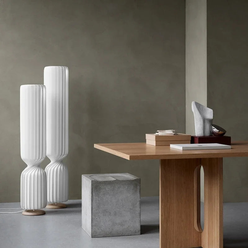 Danish Designer Cylindrical Shape Silk Pendant Lamp