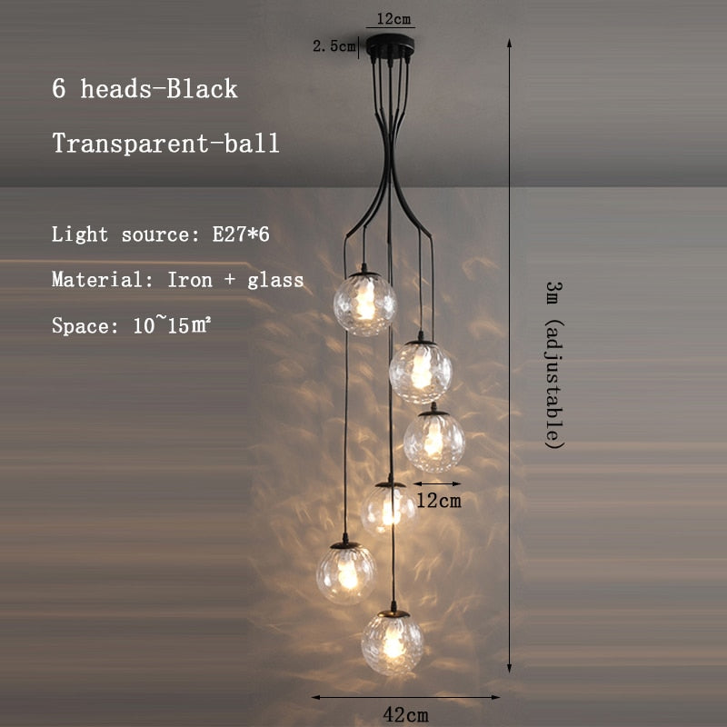Elliot Staircase Bubble Chandelier