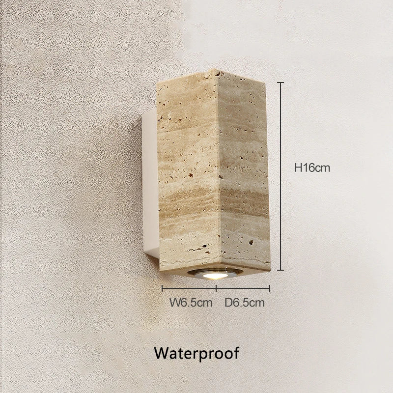 Sydney Travertine Stone Wall Sconce