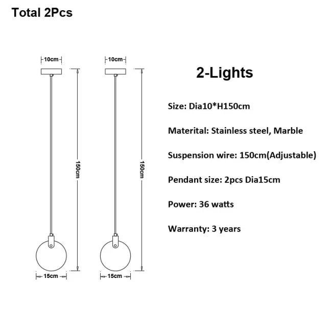 Leia Marble Crystal LED Chandelier