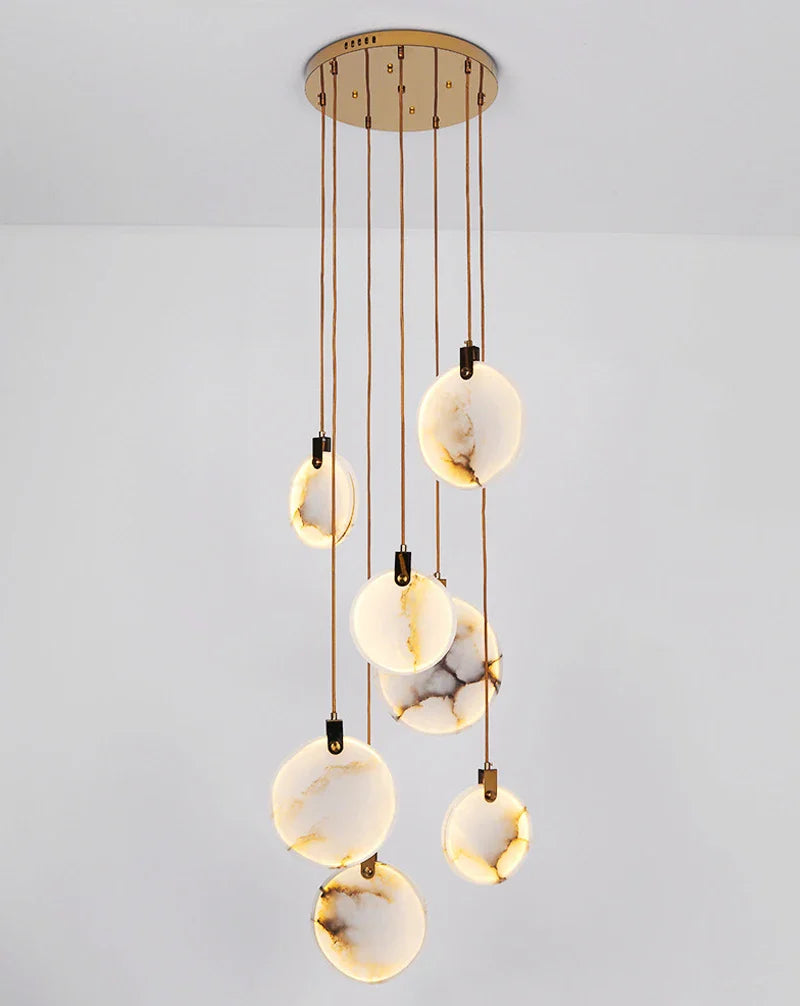 Leia Marble Crystal LED Chandelier