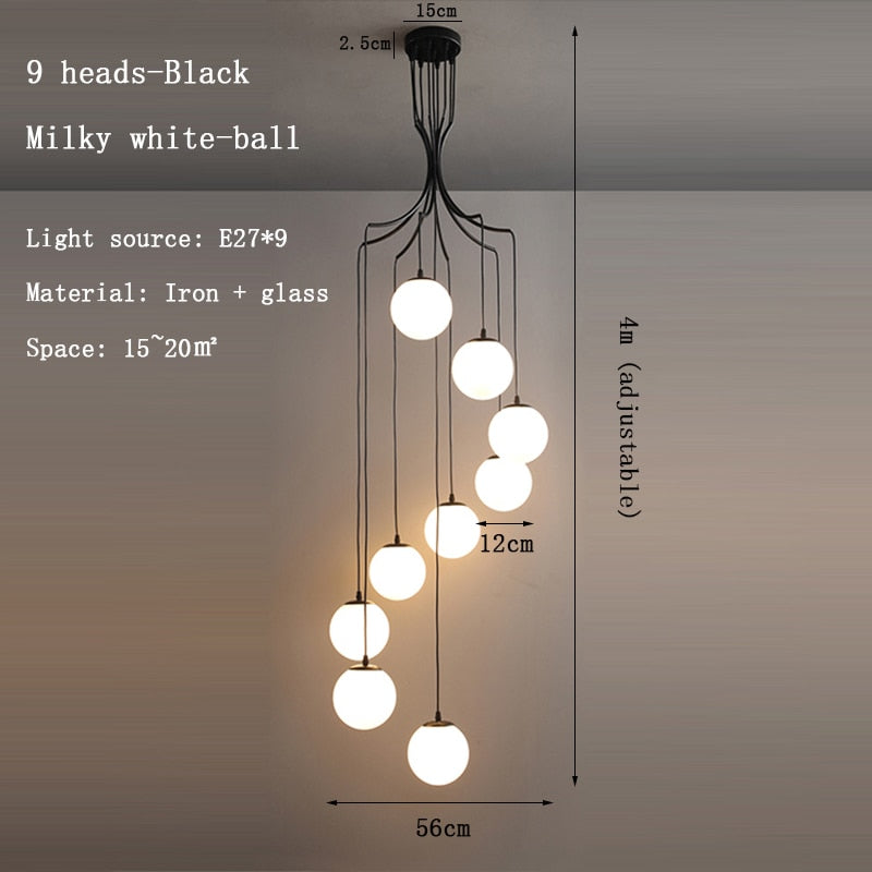 Elliot Staircase Bubble Chandelier