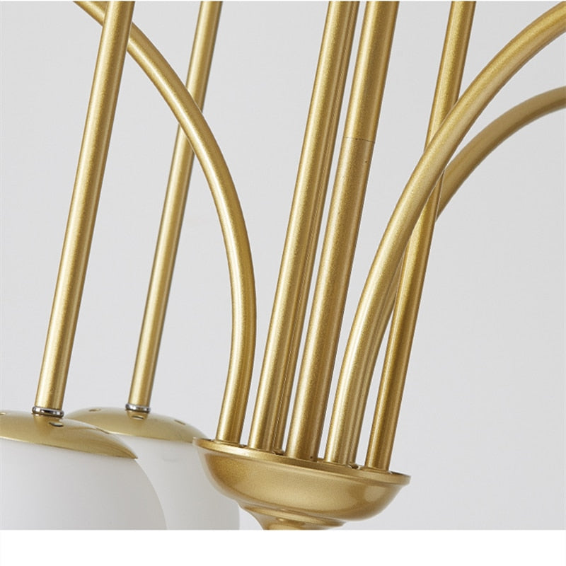 Megan Milky Glass Ball Ceiling Chandelier