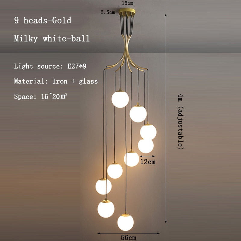 Elliot Staircase Bubble Chandelier