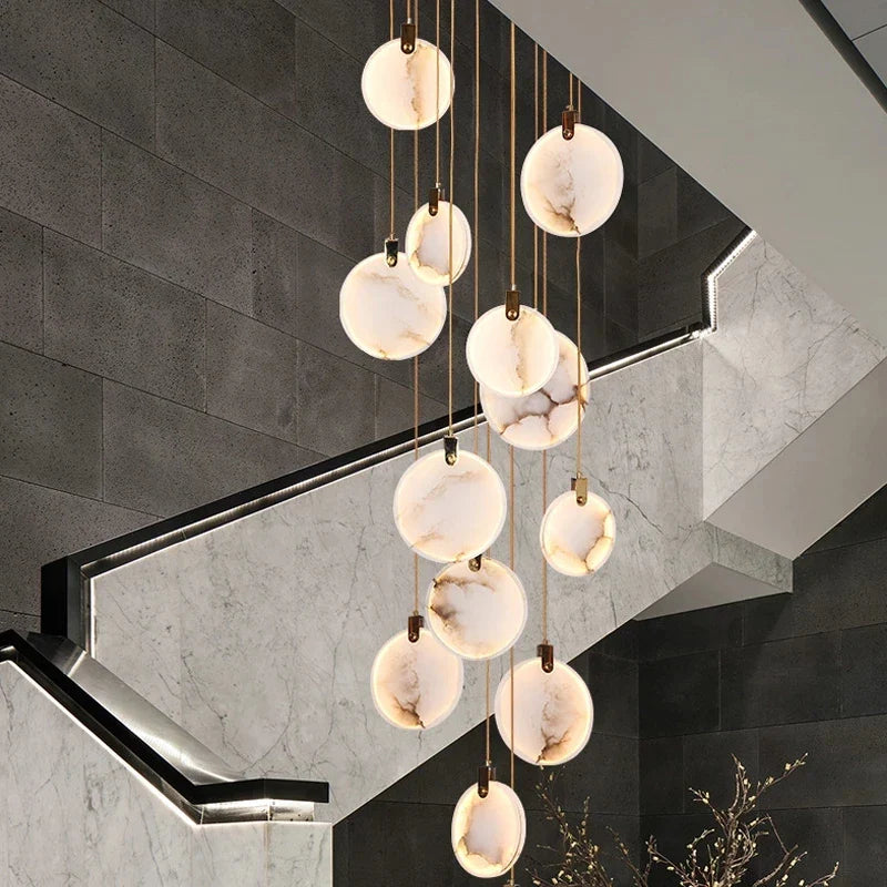 Leia Marble Crystal LED Chandelier