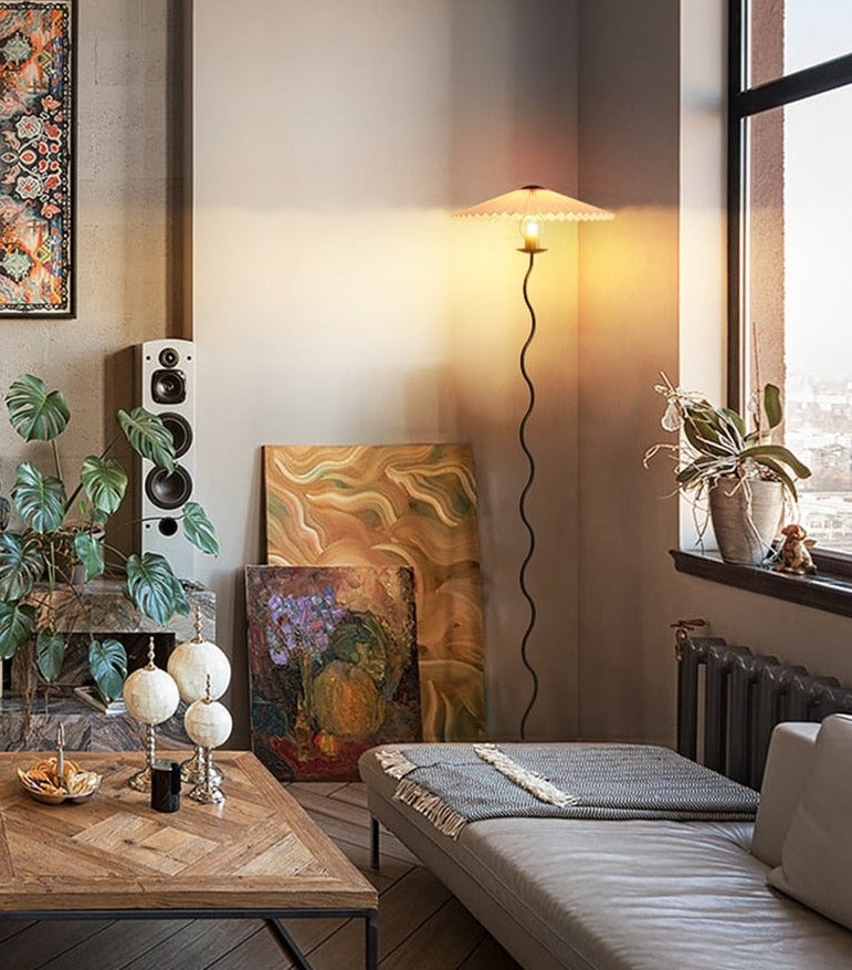 Emilia Fabric LED Floor Lamp