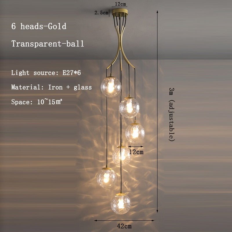 Elliot Staircase Bubble Chandelier