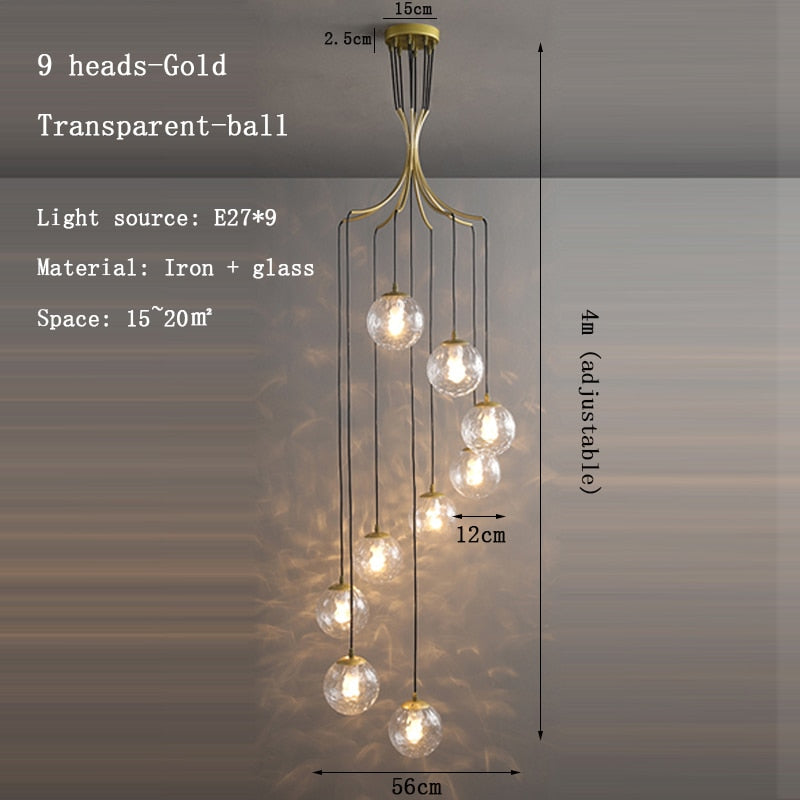 Elliot Staircase Bubble Chandelier
