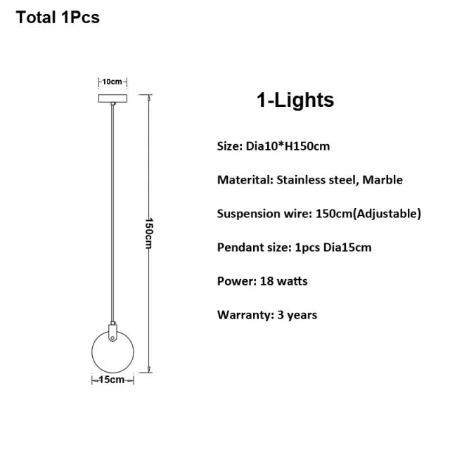 Leia Marble Crystal LED Chandelier