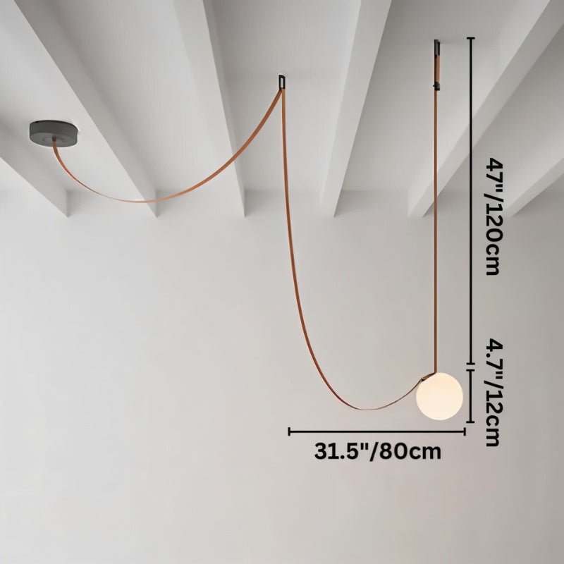 Leo Leather Glass Chandelier