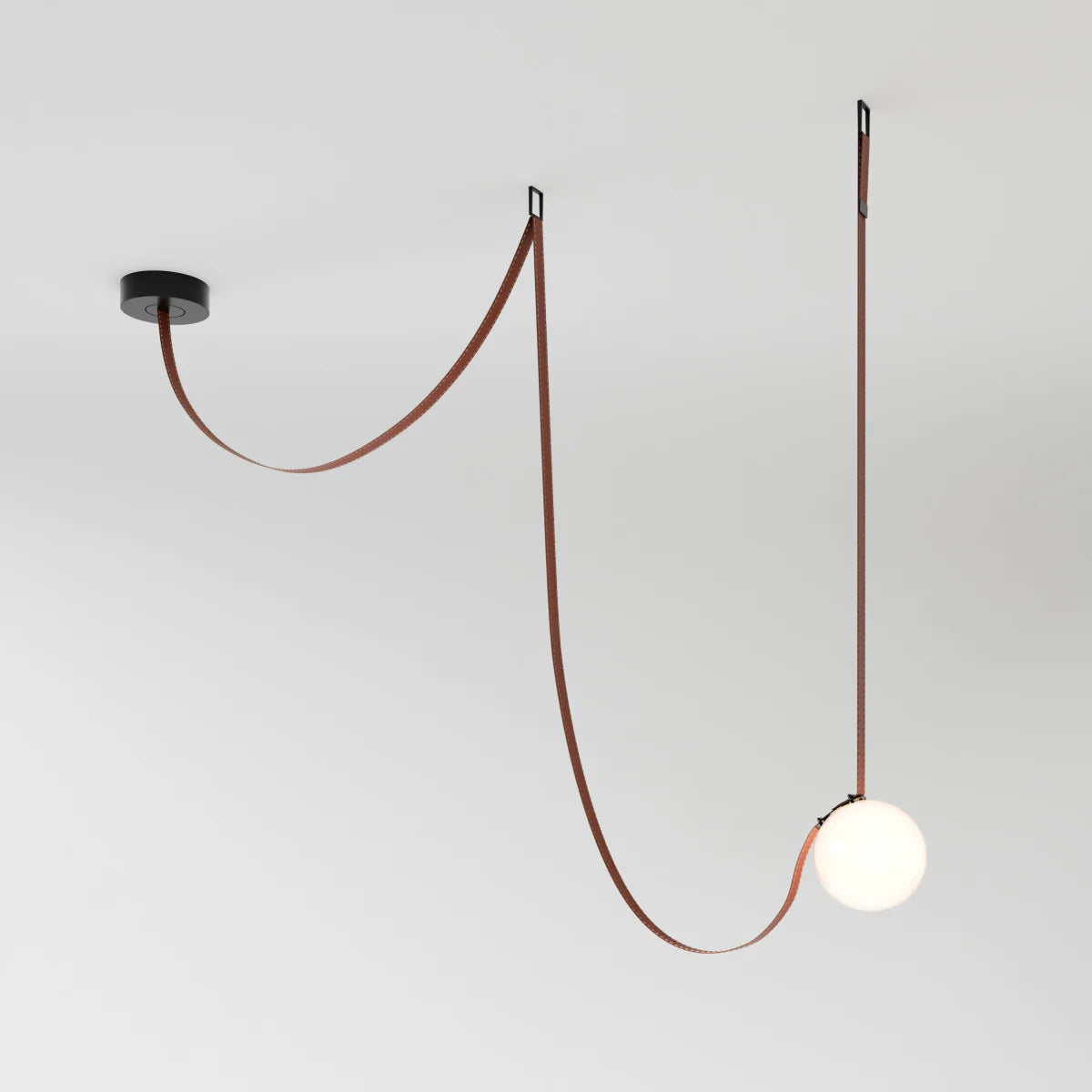 Leo Leather Glass Chandelier