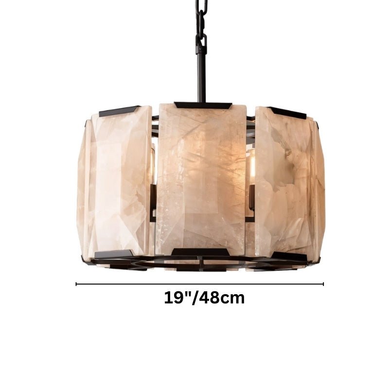 Chace Round Alabaster Chandelier