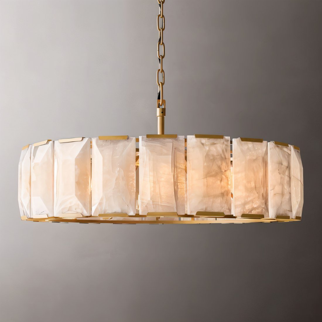 Chace Round Alabaster Chandelier