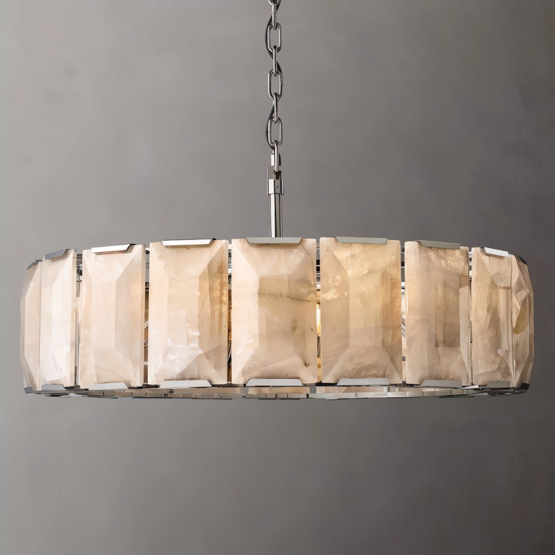 Chace Round Alabaster Chandelier