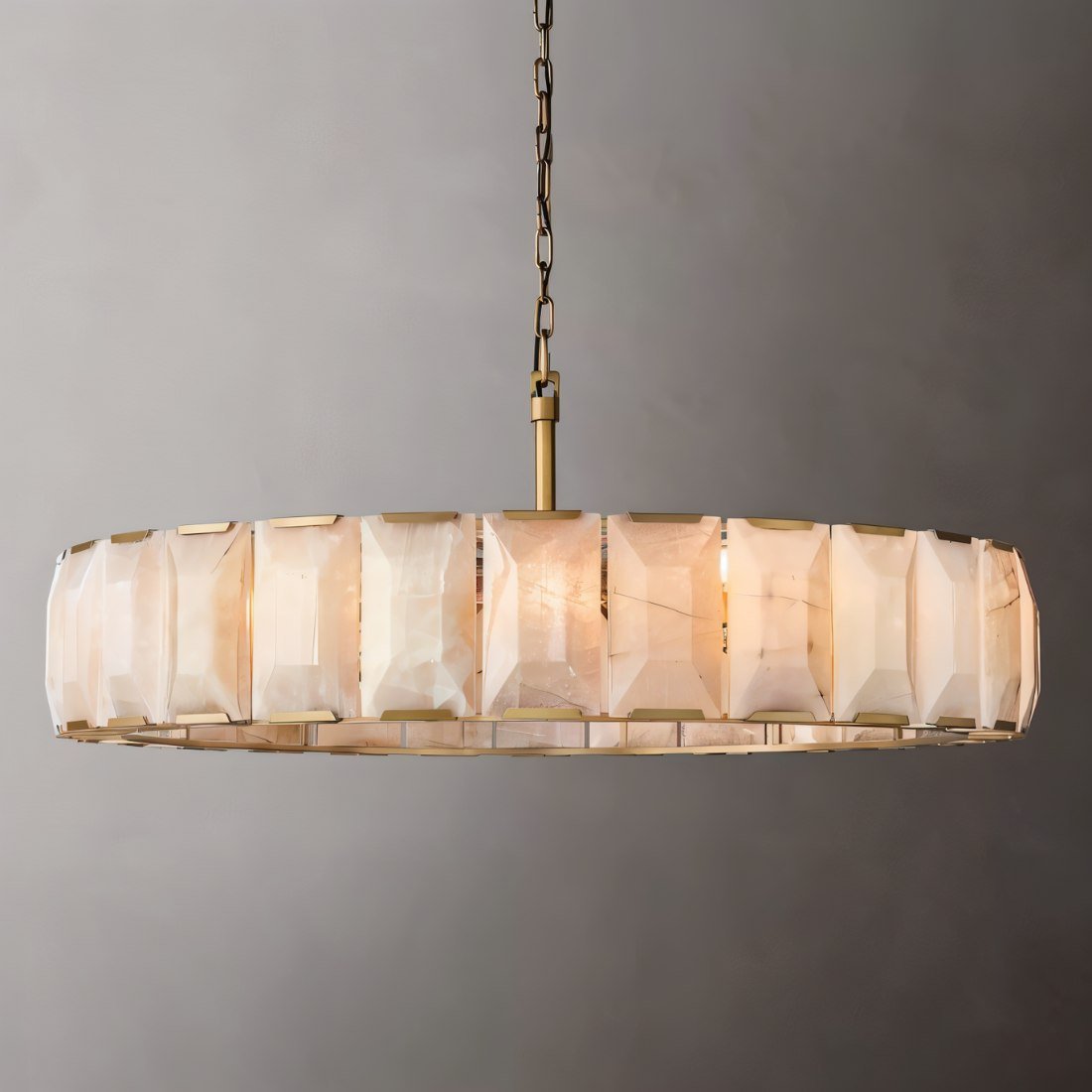 Chace Round Alabaster Chandelier