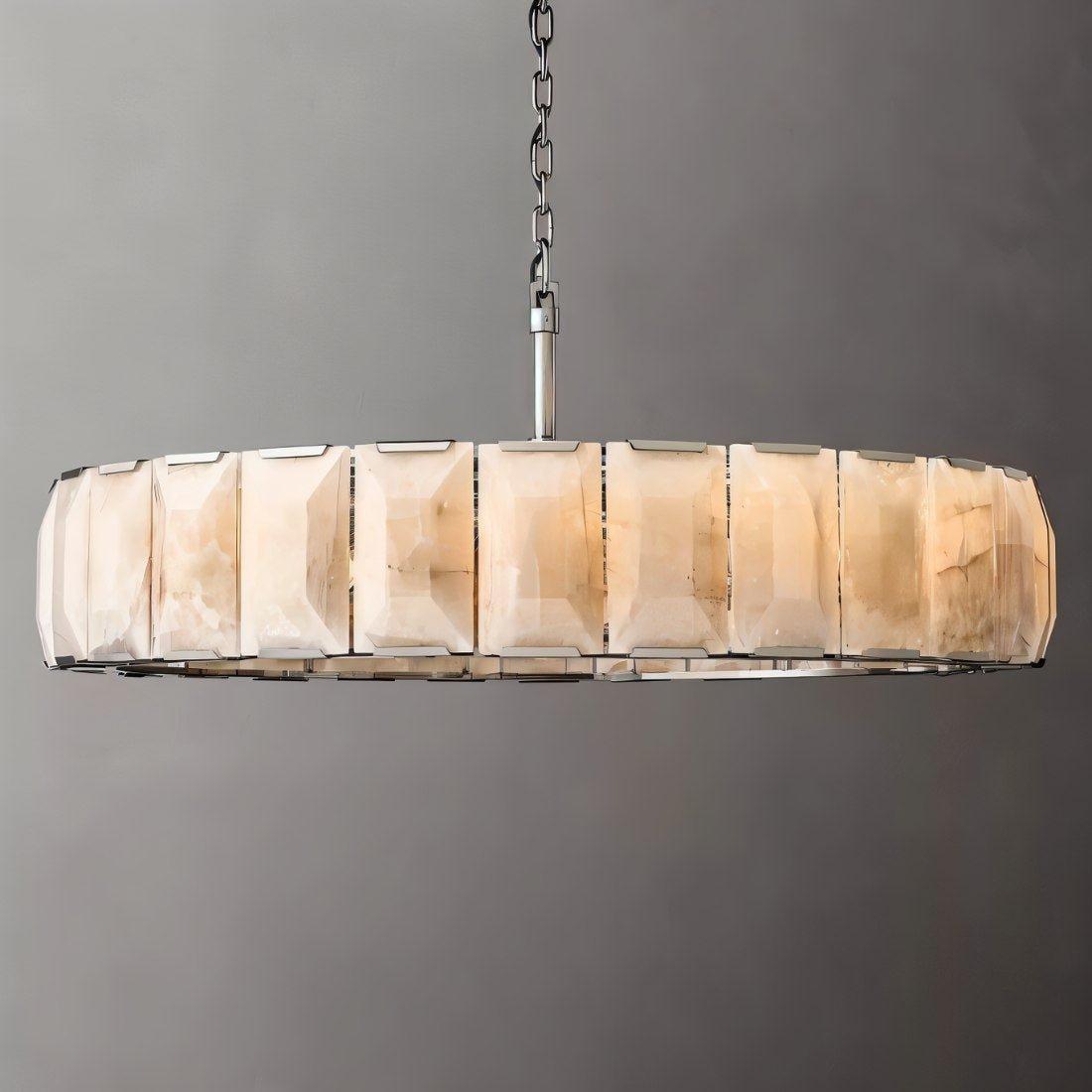 Chace Round Alabaster Chandelier
