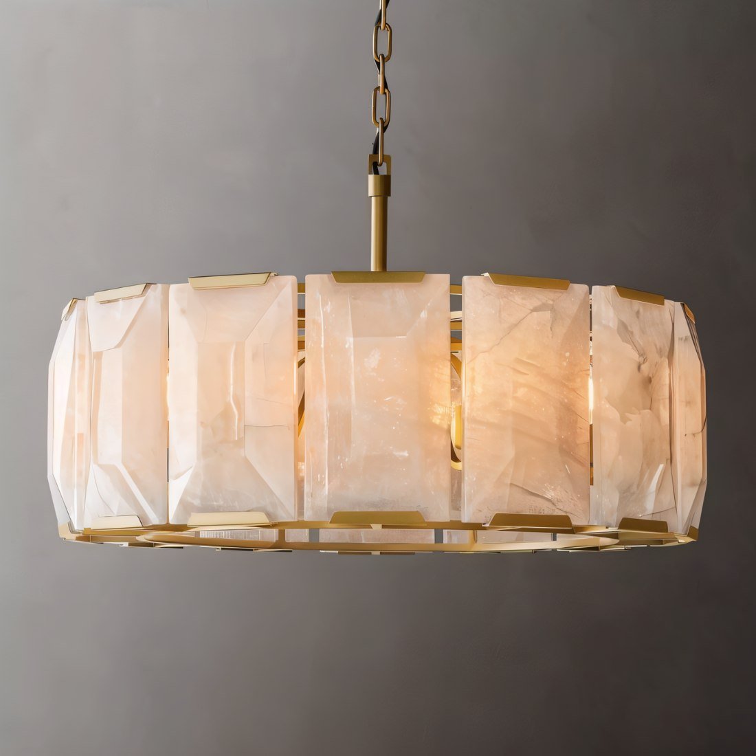 Chace Round Alabaster Chandelier