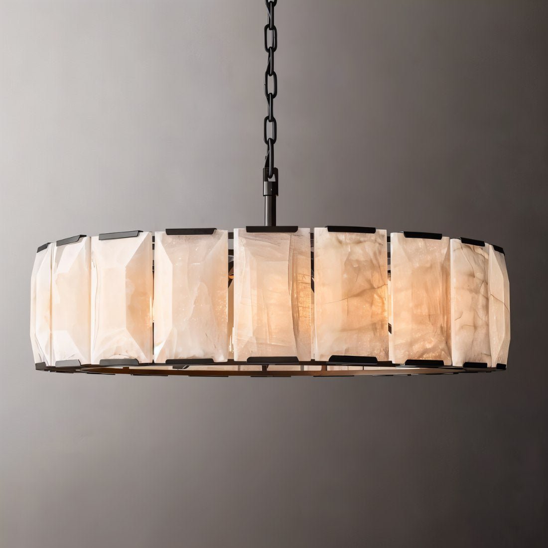 Chace Round Alabaster Chandelier