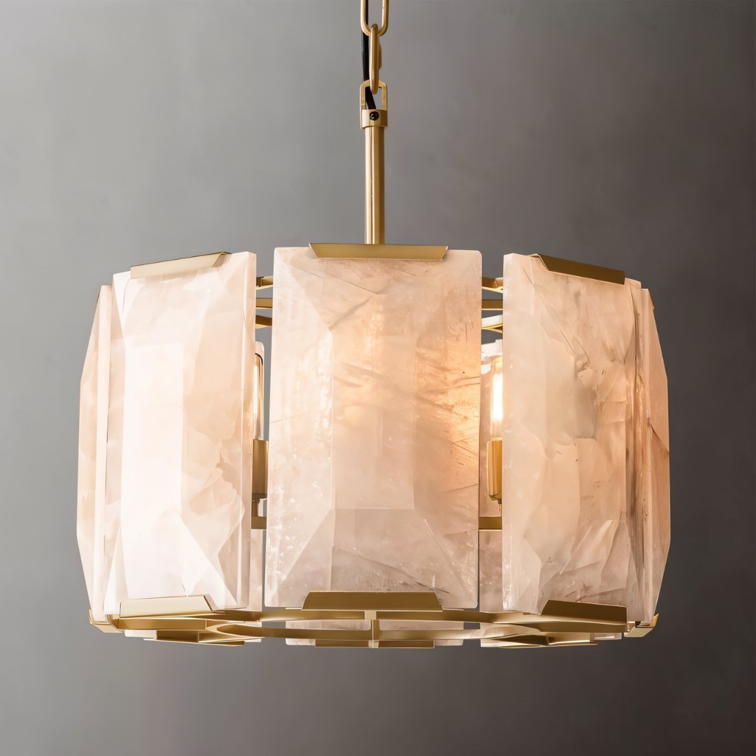 Chace Round Alabaster Chandelier