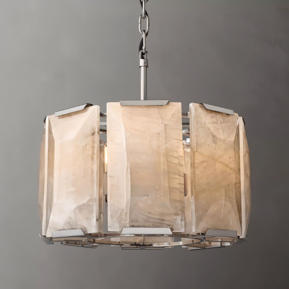 Chace Round Alabaster Chandelier