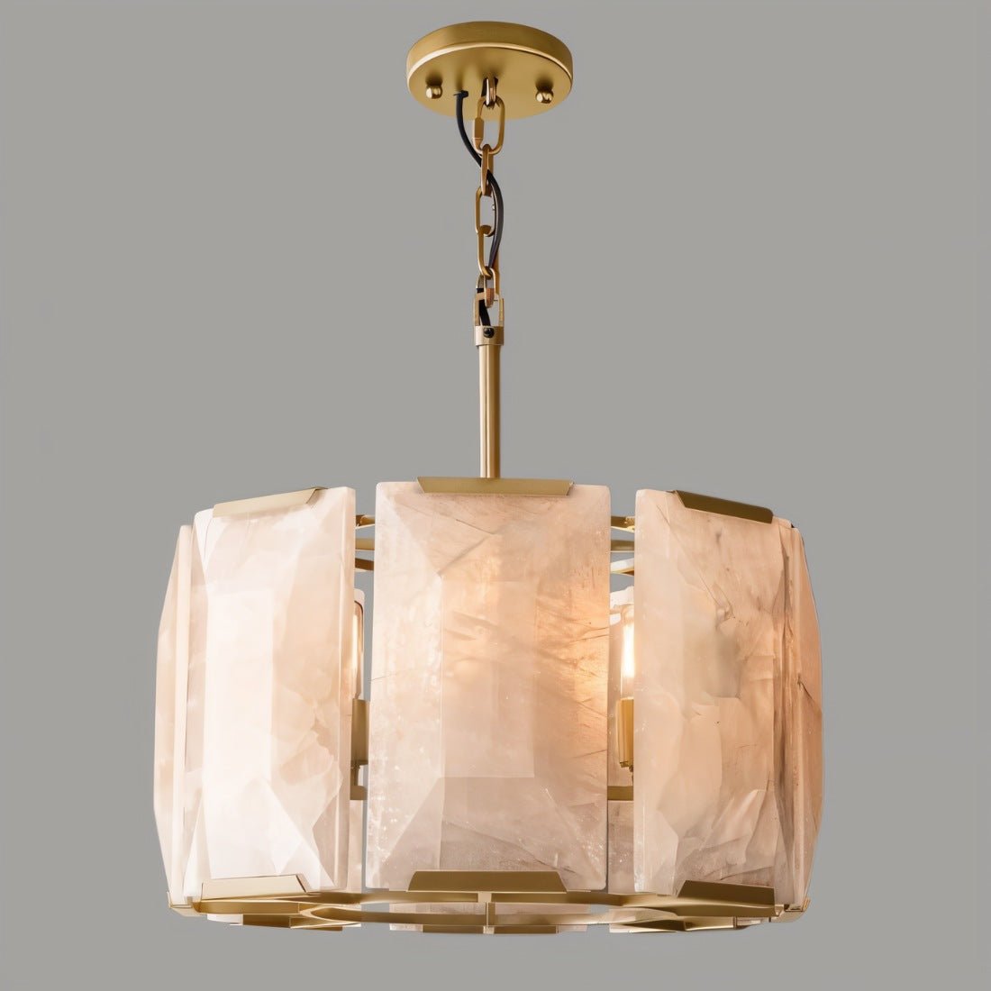 Chace Round Alabaster Chandelier