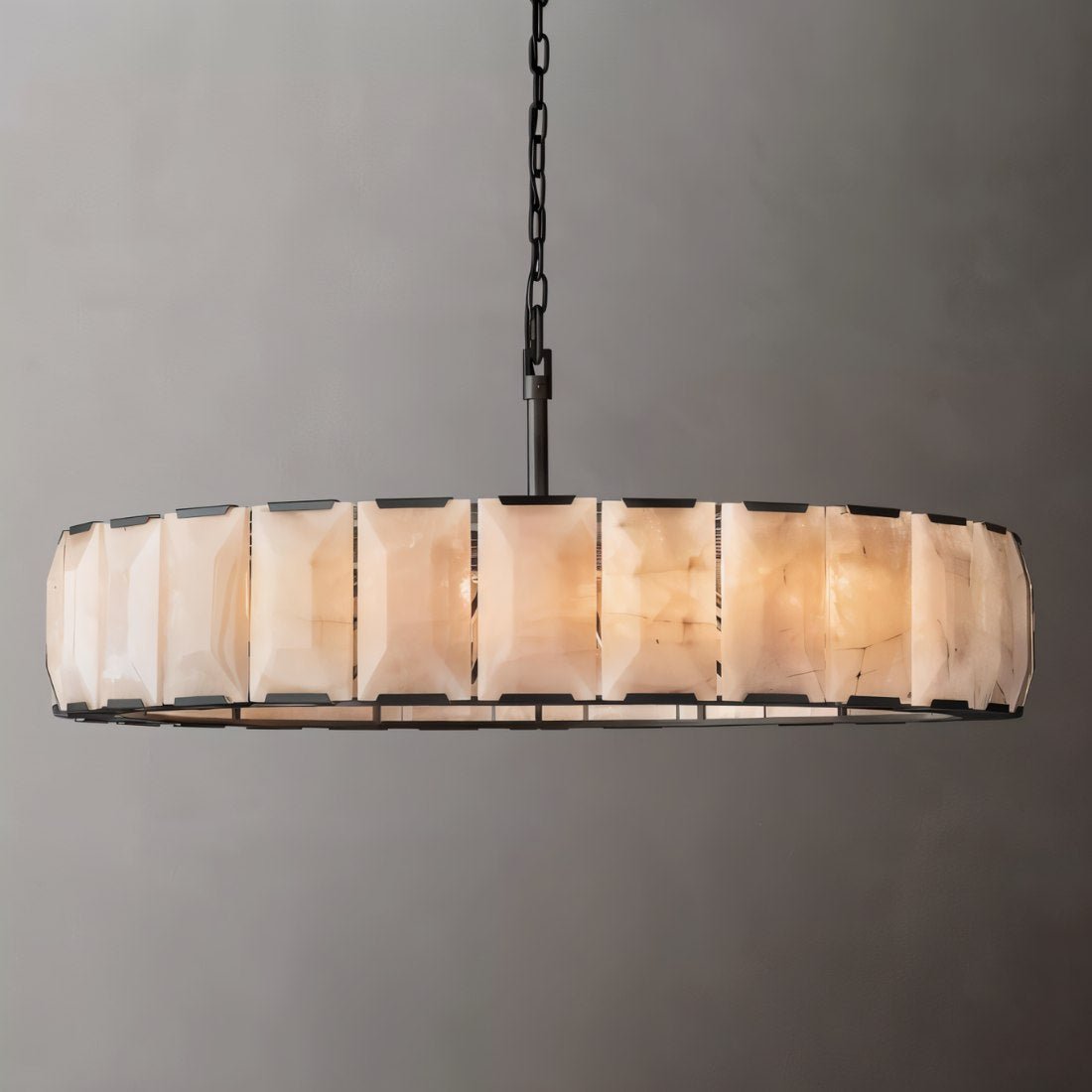 Chace Round Alabaster Chandelier