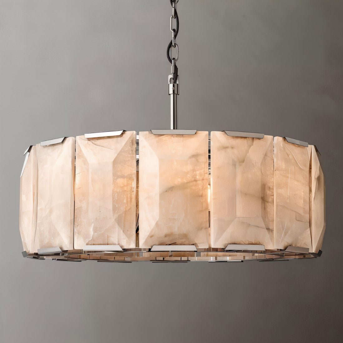 Chace Round Alabaster Chandelier