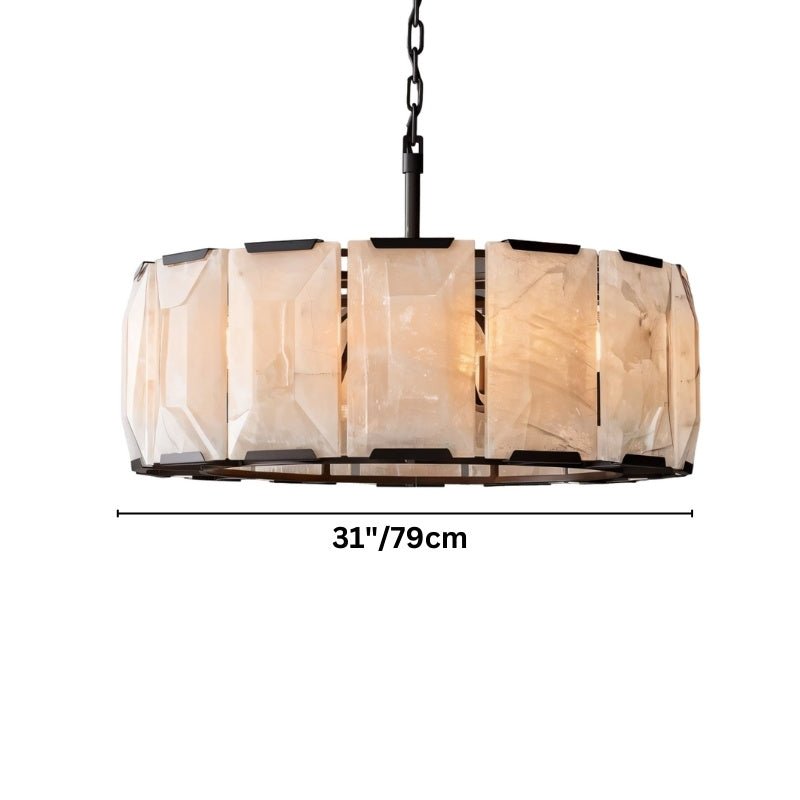 Chace Round Alabaster Chandelier