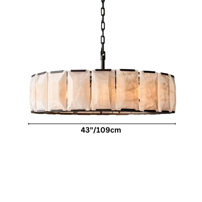 Chace Round Alabaster Chandelier